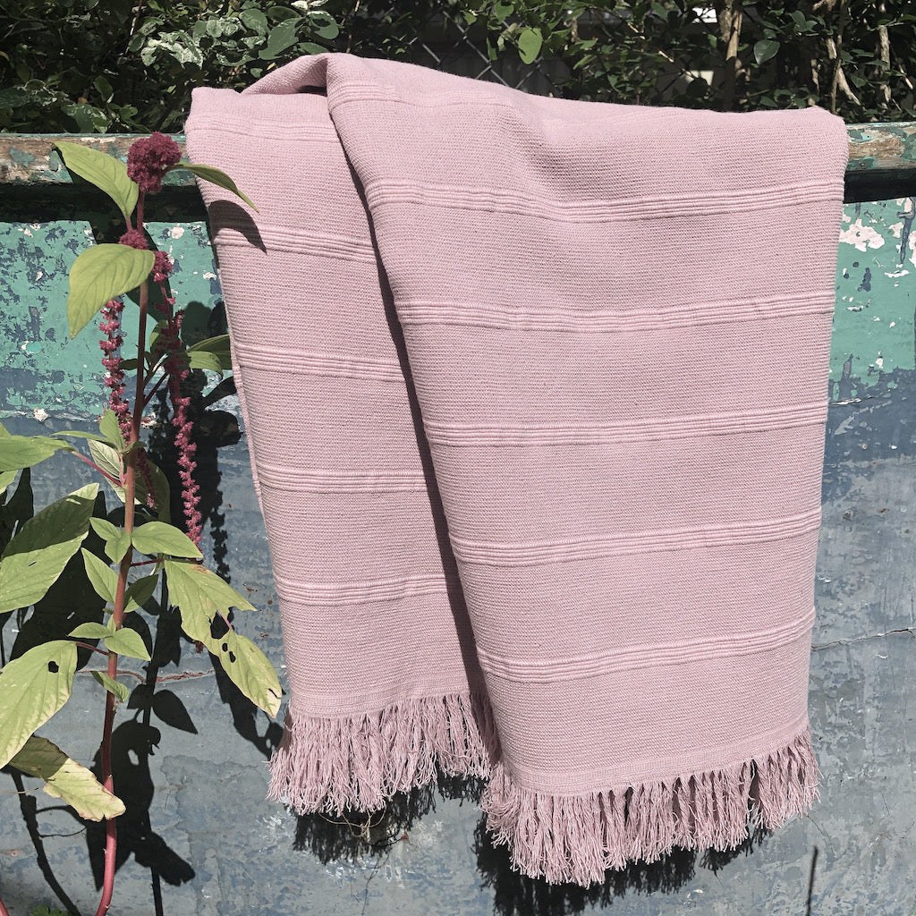 EcoGlow Aegean Turkish Towel – Handwoven Cotton Bath Towel DC-SLATE + SALT