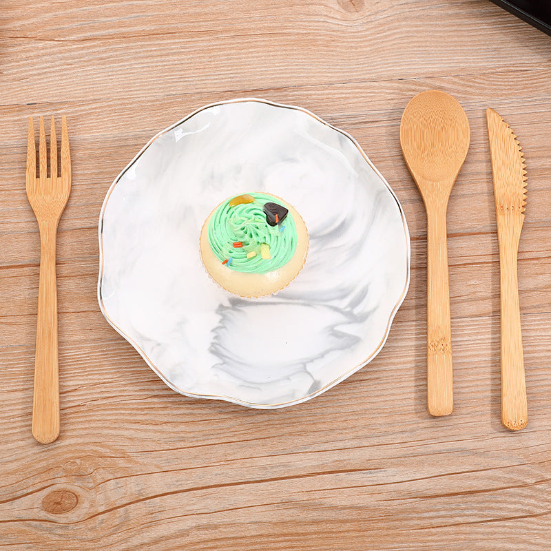 EcoGlow Bamboo Cutlery Set – Fork, Knife & Spoon (Reusable & Biodegradable) EcoGlow Home Living