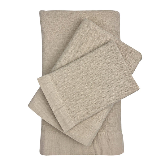EcoGlow Turkish Cotton Towel Set – 3-Pack Bath & Hand Towels DC-SLATE + SALT
