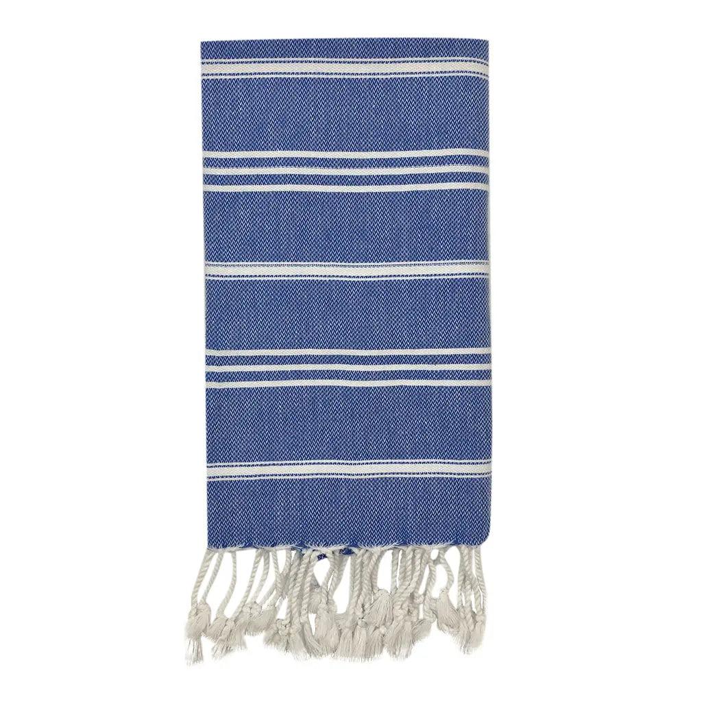 EcoGlow Classic Turkish Hand Towel – Premium Cotton Weave (Set of 2) DC-SLATE + SALT