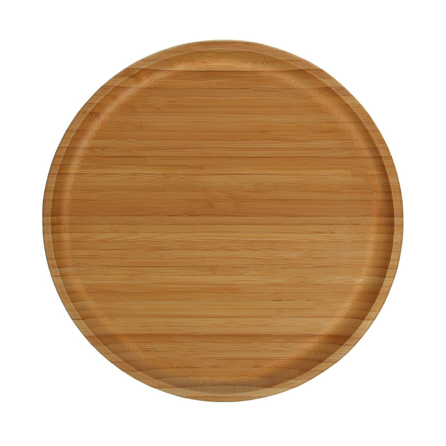 Bamboo Round Serving Platter – 14” Eco-Friendly Board for Pizza, BBQ, Steak & Entertaining DC-Wilmax USA