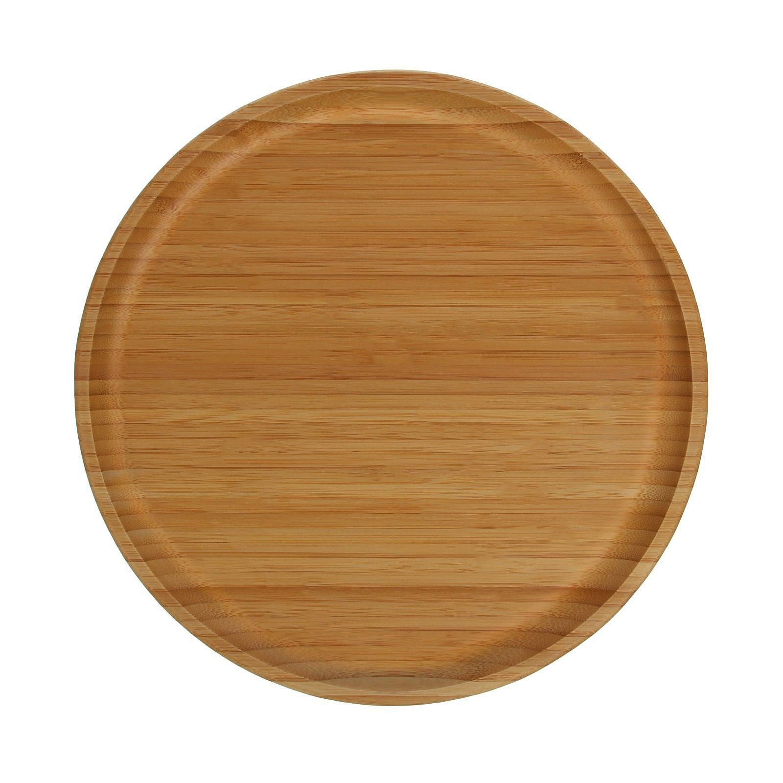 Bamboo Round Serving Platter – 14” Eco-Friendly Board for Pizza, BBQ, Steak & Entertaining DC-Wilmax USA