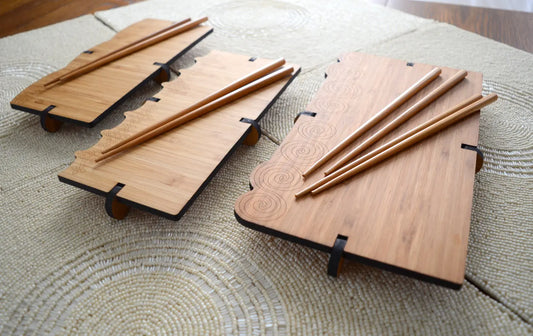 EcoGlow Bamboo Sushi Set – Sustainable Dining for Two or More DC-GioGio Design