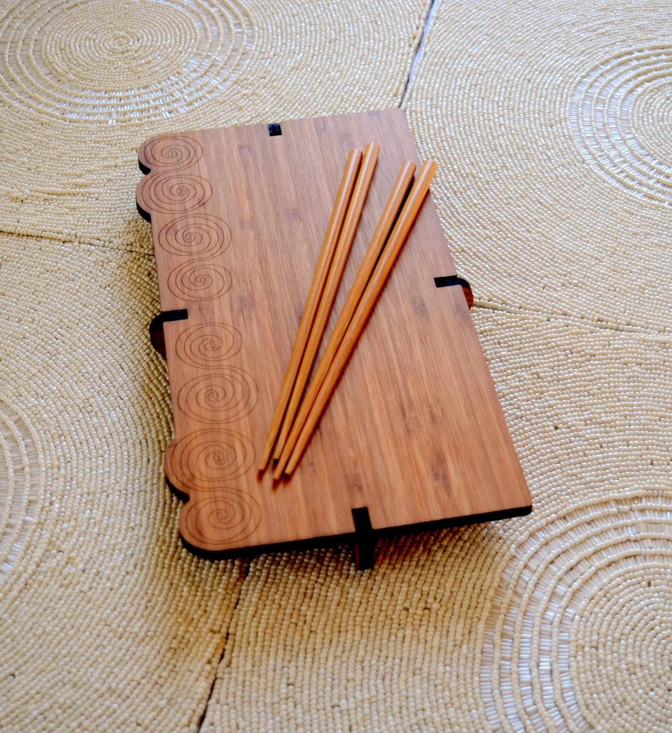 EcoGlow Bamboo Sushi Set – Sustainable Dining for Two or More DC-GioGio Design