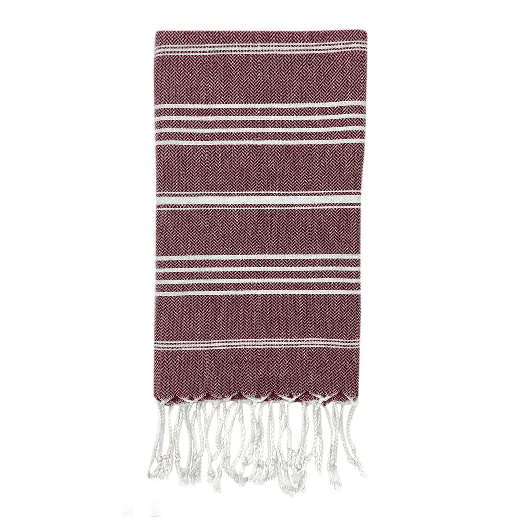 EcoGlow Classic Turkish Hand Towel – Premium Cotton Weave (Set of 2) DC-SLATE + SALT